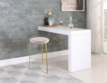Load image into Gallery viewer, Tres Cream Velvet Bar Stool
