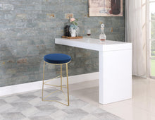Load image into Gallery viewer, Tres Navy Velvet Bar Stool

