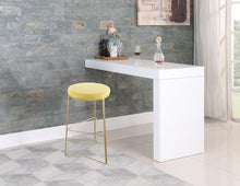 Load image into Gallery viewer, Tres Yellow Velvet Bar Stool
