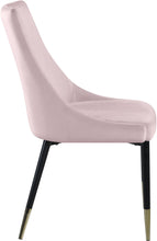 Load image into Gallery viewer, Sleek Pink Velvet Dining Chair
