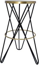 Load image into Gallery viewer, Mercury Black / Gold Bar Stool
