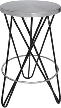 Load image into Gallery viewer, Mercury Black / Silver Counter Stool image

