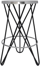 Load image into Gallery viewer, Mercury Black / Silver Counter Stool
