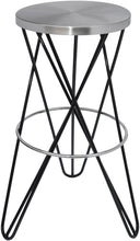 Load image into Gallery viewer, Mercury Black / Silver Bar Stool image
