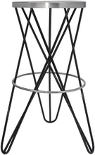Load image into Gallery viewer, Mercury Black / Silver Bar Stool
