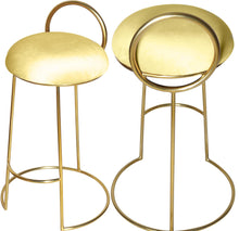 Load image into Gallery viewer, Ring Yellow Velvet Counter Stool image
