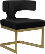 Load image into Gallery viewer, Alexandra Black Velvet Dining Chair
