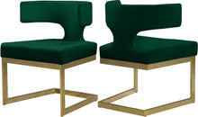 Load image into Gallery viewer, Alexandra Green Velvet Dining Chair image
