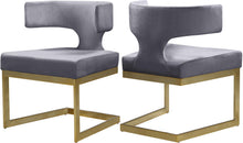 Load image into Gallery viewer, Alexandra Grey Velvet Dining Chair image
