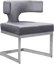 Load image into Gallery viewer, Alexandra Grey Velvet Dining Chair
