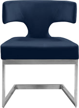 Load image into Gallery viewer, Alexandra Navy Velvet Dining Chair
