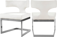 Load image into Gallery viewer, Alexandra White Faux Leather Dining Chair
