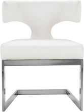 Load image into Gallery viewer, Alexandra White Faux Leather Dining Chair
