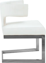 Load image into Gallery viewer, Alexandra White Faux Leather Dining Chair
