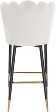 Load image into Gallery viewer, Lily Cream Velvet Stool
