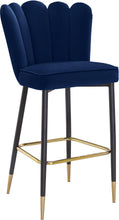 Load image into Gallery viewer, Lily Navy Velvet Stool
