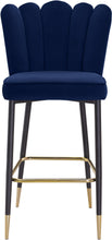 Load image into Gallery viewer, Lily Navy Velvet Stool
