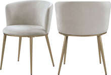 Load image into Gallery viewer, Skylar Cream Velvet Dining Chair image
