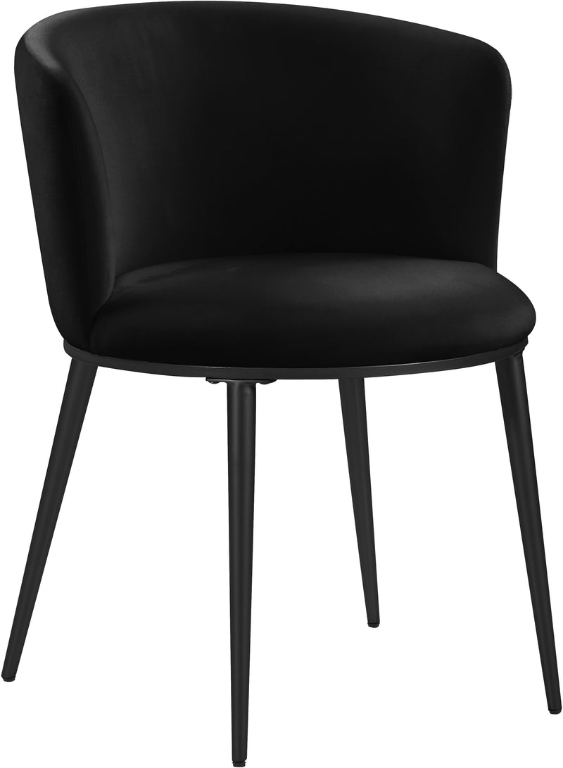 Skylar Black Velvet Dining Chair