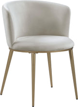 Load image into Gallery viewer, Skylar Cream Velvet Dining Chair
