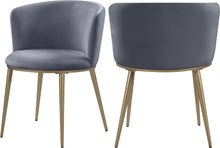 Load image into Gallery viewer, Skylar Grey Velvet Dining Chair image
