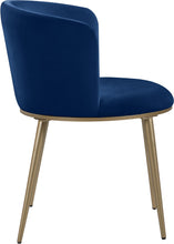 Load image into Gallery viewer, Skylar Navy Velvet Dining Chair
