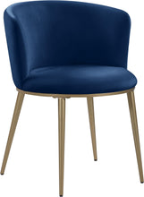 Load image into Gallery viewer, Skylar Navy Velvet Dining Chair
