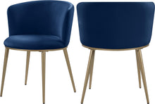 Load image into Gallery viewer, Skylar Navy Velvet Dining Chair image
