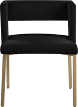 Load image into Gallery viewer, Caleb Black Velvet Dining Chair
