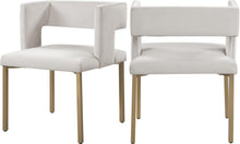Load image into Gallery viewer, Caleb Cream Velvet Dining Chair image
