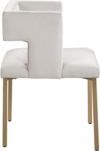 Load image into Gallery viewer, Caleb Cream Velvet Dining Chair
