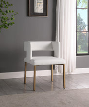 Load image into Gallery viewer, Caleb White Faux Leather Dining Chair
