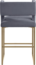 Load image into Gallery viewer, Caleb Grey Velvet Counter Stool
