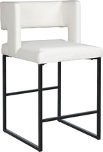 Load image into Gallery viewer, Caleb White Faux Leather Counter Stool
