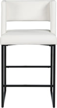 Load image into Gallery viewer, Caleb White Faux Leather Counter Stool
