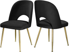 Load image into Gallery viewer, Logan Black Velvet Dining Chair image
