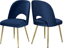 Load image into Gallery viewer, Logan Navy Velvet Dining Chair image
