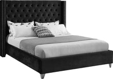 Load image into Gallery viewer, Aiden Black Velvet King Bed
