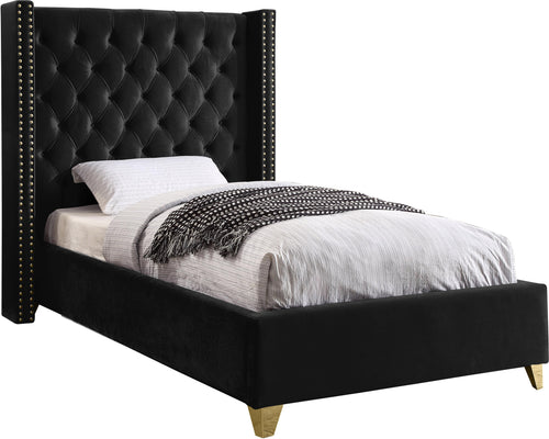 Barolo Black Velvet Twin Bed image