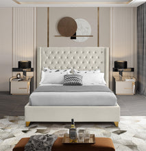 Load image into Gallery viewer, Barolo Cream Velvet Queen Bed
