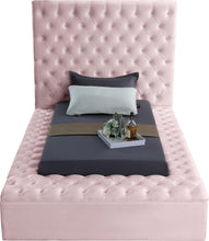 Load image into Gallery viewer, Bliss Pink Velvet Twin Bed (3 Boxes)
