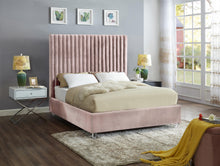 Load image into Gallery viewer, Candace Pink Velvet King Bed
