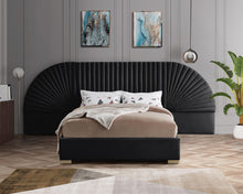 Load image into Gallery viewer, Cleo Black Velvet King Bed (3 Boxes)
