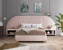 Load image into Gallery viewer, Cleo Pink Velvet King Bed (3 Boxes)
