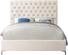 Load image into Gallery viewer, Cruz Cream Velvet Full Bed
