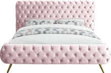 Load image into Gallery viewer, Delano Pink Velvet King Bed
