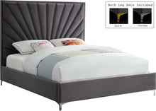 Load image into Gallery viewer, Eclipse Grey Velvet Full Bed

