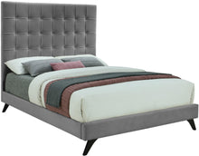 Load image into Gallery viewer, Elly Grey Velvet Full Bed image
