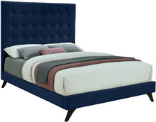 Load image into Gallery viewer, Elly Navy Velvet Full Bed image

