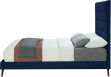 Load image into Gallery viewer, Elly Navy Velvet Full Bed
